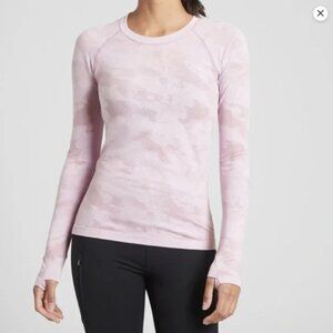 Athleta Momentum Camo Long Sleeve Top
